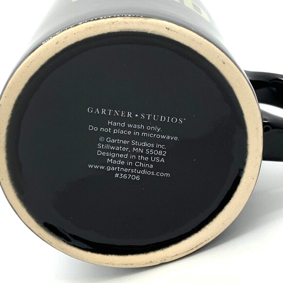 Gartner Studios Black Coffee Mug with Gold Foil 'GRAD' Gift Mug Cap Tassle 36706 - Picture 4 of 6